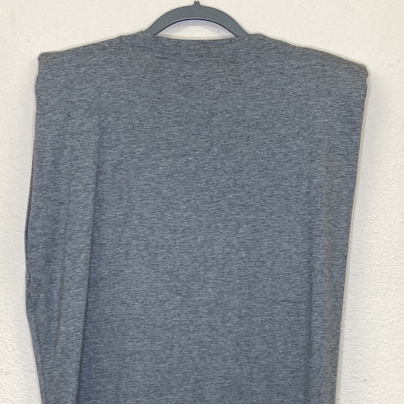 one one six Shoulder Pad Jersey Shift Dressj Heather Gray Size Medium NWT - Picture 6 of 11